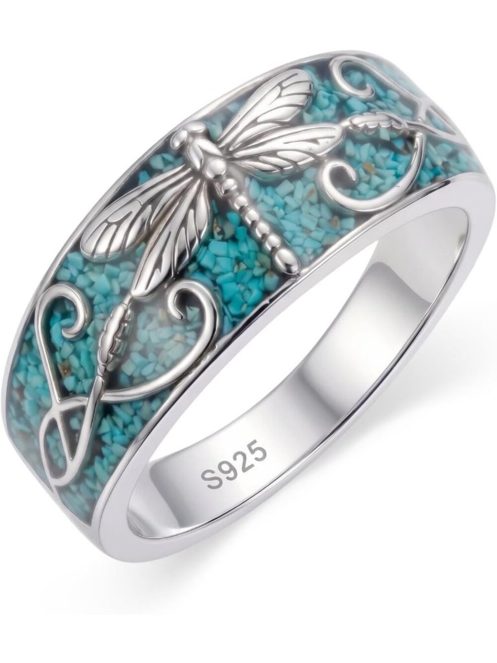 Stunning Turquoise Ring for Women - 925 Sterling Silver Western Jewelry Gift